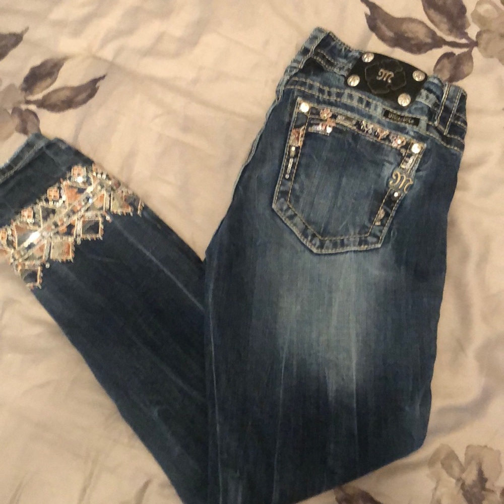 Miss Me Jeans Signature Cuffed Skinny; Size 29
